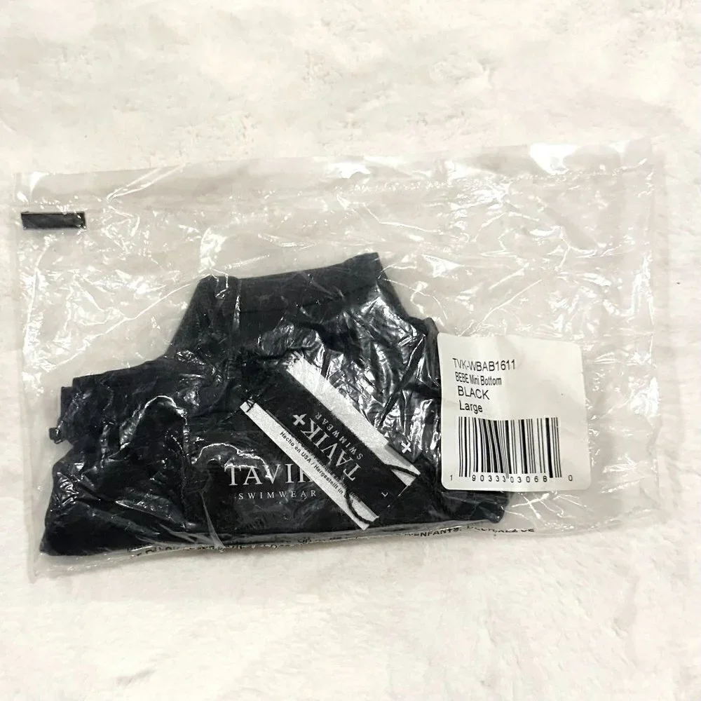 NWT Tavik Bebe Mini Bikini Bottom in Black - Large